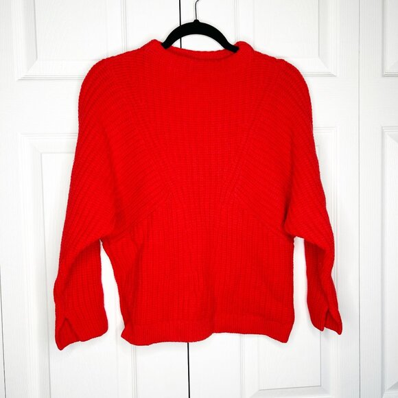 Equipment Sweaters - Equipment Omee Red 100% Wool Funnel Neck Knit Sweater Women's Size X-Small XS